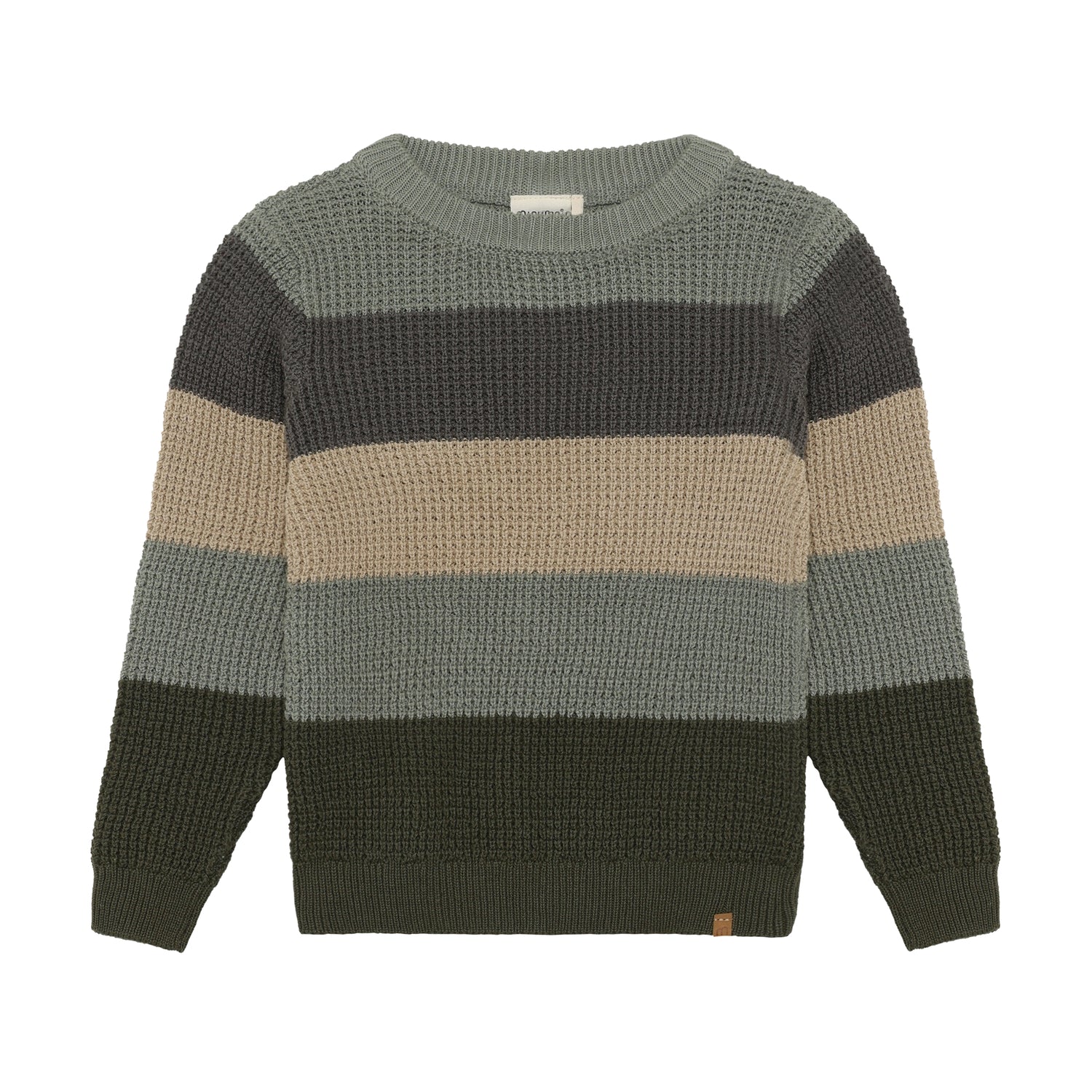 Klassischer Pullover mit feinem Rippstrick aus 100% Baumwolle von Minymo. Das zeitlose Design bietet Komfort und Langlebigkeit für den Alltag.