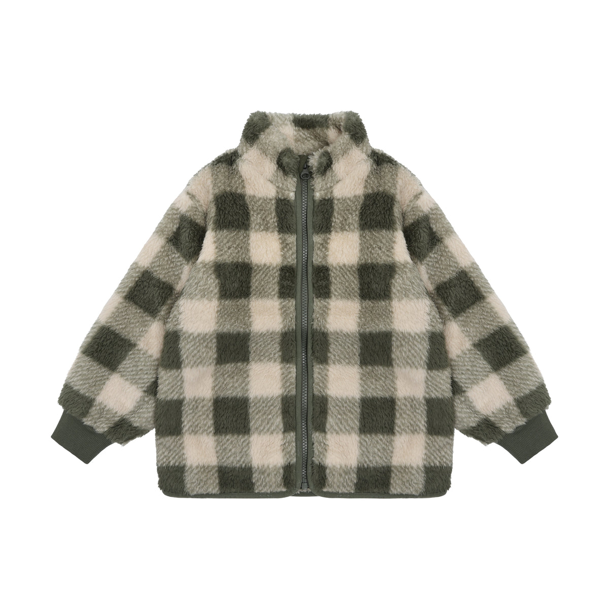 Eine kuschelige Teddy Jacke von Minymo mit trendigem All Over Print. Das weiche Material aus 100% Polyester bietet maximalen Komfort und Wärmeschutz für kühle Tage. Perfekt für Kinder, die Stil und Gemütlichkeit lieben.