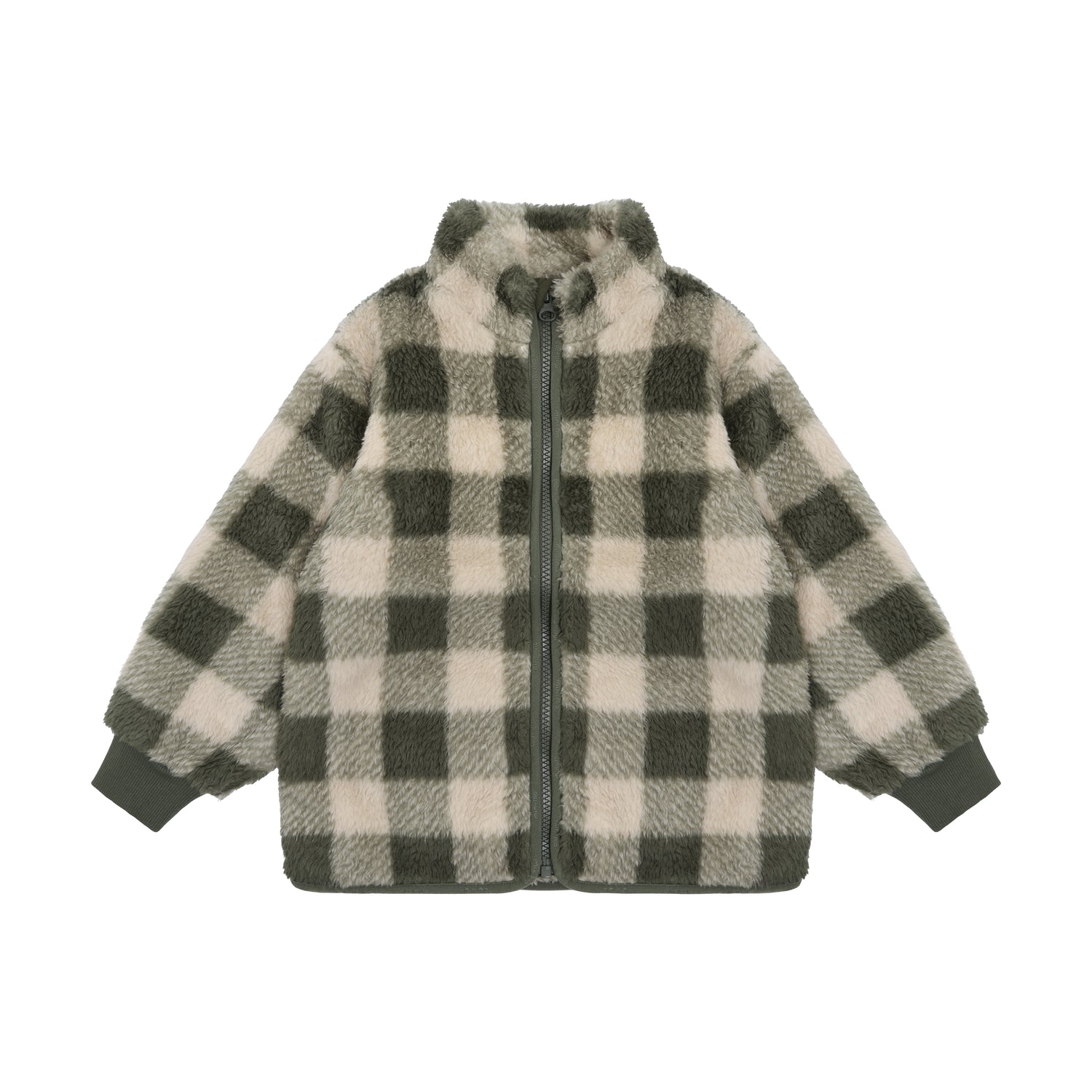 Eine kuschelige Teddy Jacke von Minymo mit trendigem All Over Print. Das weiche Material aus 100% Polyester bietet maximalen Komfort und Wärmeschutz für kühle Tage. Perfekt für Kinder, die Stil und Gemütlichkeit lieben.