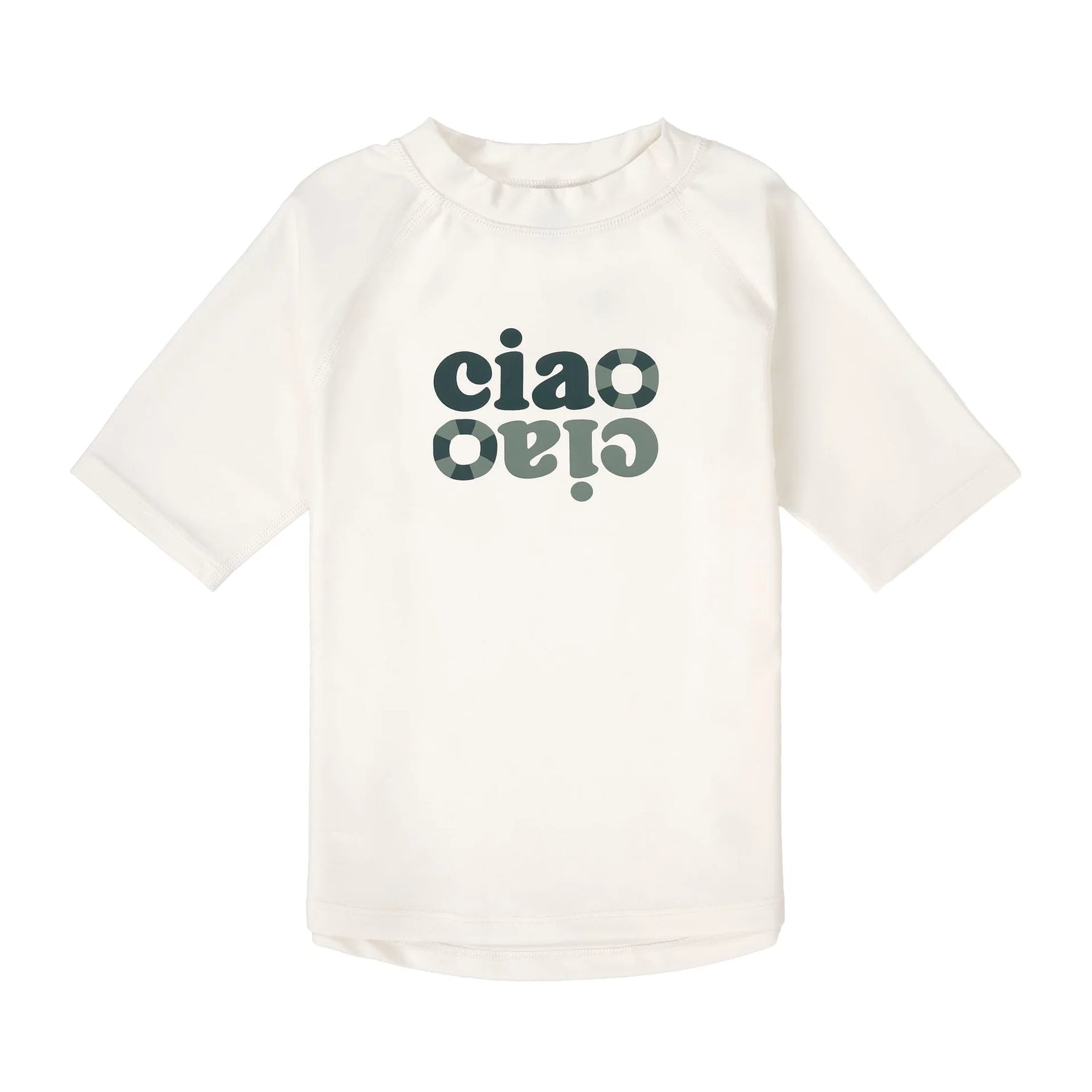 Das kurzärmelige Baby Badeshirt von Lässig mit UV-Schutz 60 in Grün Weiß schützt zuverlässig. Das atmungsaktive und schnelltrocknende Material sorgt für unbeschwerten Badespaß.&nbsp;


