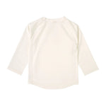 Das weiße, langärmelige Kinder UV Shirt von Lässig mit UV-Schutz 60 &amp; Eis-Design schützt zuverlässig. Das atmungsaktive und schnelltrocknende Material sorgt für eine angenehme Passform und Badespaß.