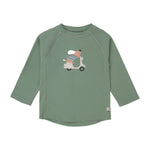 Das langärmelige Kinder UV Shirt von Lässig mit UV-Schutz 60 in Grün schützt zuverlässig. Das atmungsaktive und schnelltrocknende Material sorgt für eine angenehme Passform und Badespaß.&nbsp;