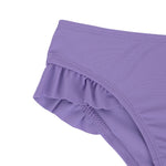 Die Kinder Bikinihose von Lässig mit UV-Schutz in Lila sorgt für unbeschwerten Badespaß: Atmungsaktiv. Elastisch. Schnelltrocknend. Rüschen am Beinausschnitt. Angenehmes Tragegefühl &amp; maximale Bewegungsfreiheit.&nbsp;