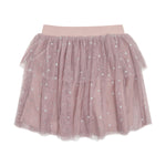 Ein wunderschöner Tüllrock in zartem Rosa mit funkelnden Glitzerpunkten von Minymo. Das leichte, luftige Design ist perfekt für festliche Anlässe und besondere Momente. Der hochwertige Polyesterstoff sorgt für Komfort und Langlebigkeit. Ein zeitloses Lieblingsstück, das jedes Outfit zum Strahlen bringt.