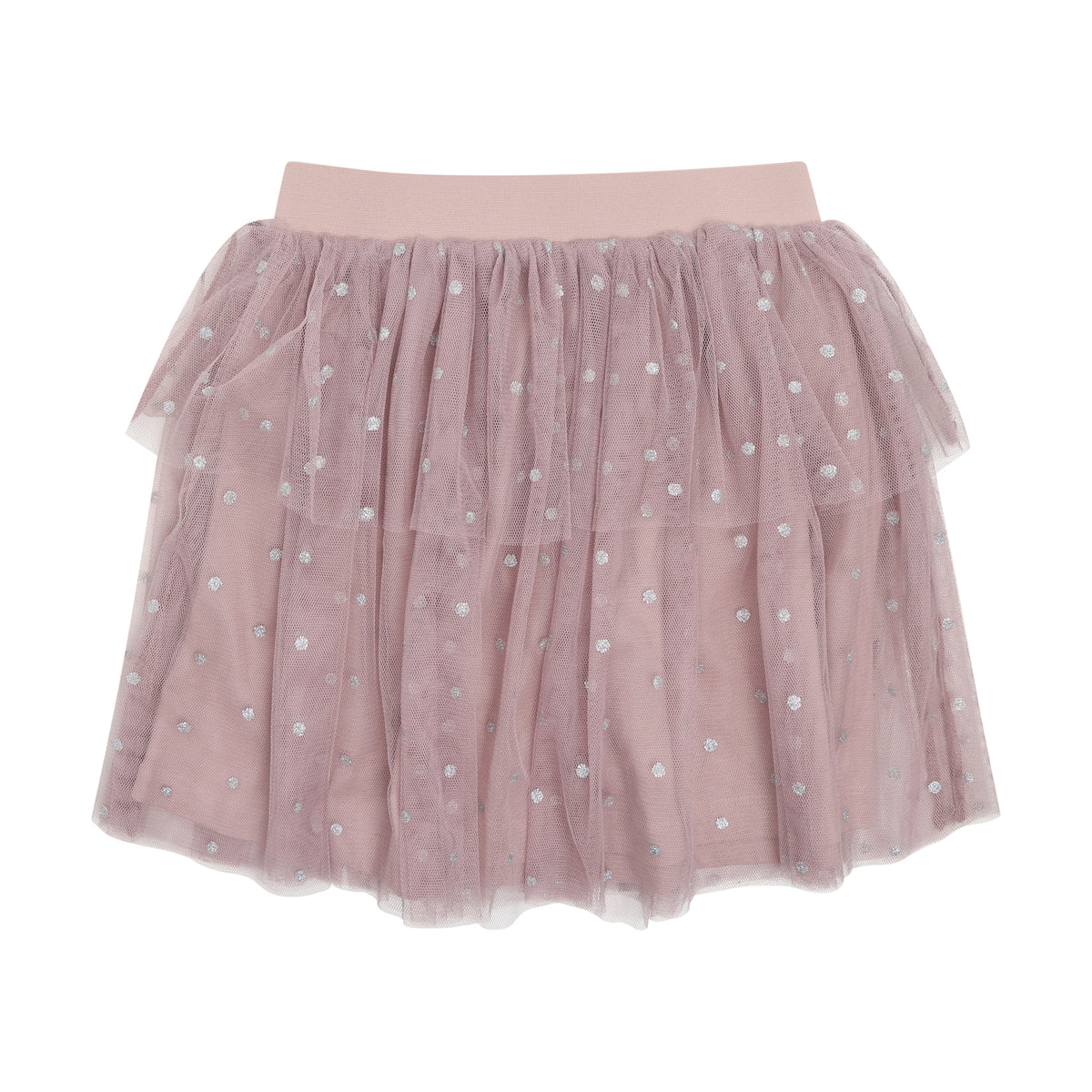 Ein wunderschöner Tüllrock in zartem Rosa mit funkelnden Glitzerpunkten von Minymo. Das leichte, luftige Design ist perfekt für festliche Anlässe und besondere Momente. Der hochwertige Polyesterstoff sorgt für Komfort und Langlebigkeit. Ein zeitloses Lieblingsstück, das jedes Outfit zum Strahlen bringt.