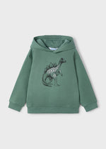 Das grüne Mayoral Sweatshirt besticht durch einen coolen Dinosaurier-Print und sorgt für einen stylischen Auftritt.