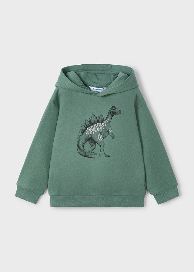 Das grüne Mayoral Sweatshirt besticht durch einen coolen Dinosaurier-Print und sorgt für einen stylischen Auftritt.