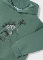 Das grüne Mayoral Sweatshirt besticht durch einen coolen Dinosaurier-Print und sorgt für einen stylischen Auftritt.