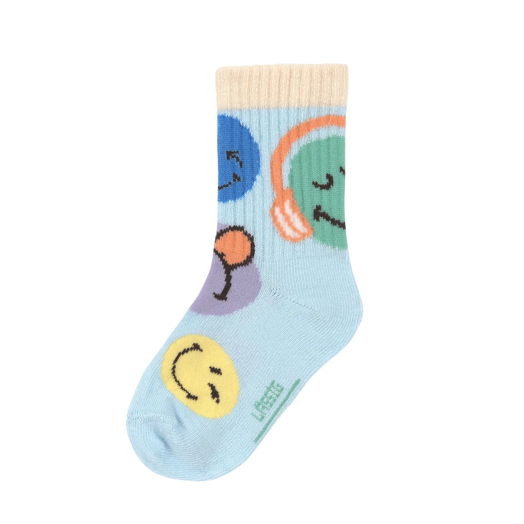 Die blauen Kindersocken aus der LÄSSIG x SmileyWorld® Kollektion machen jedes Outfit zum absoluten Hingucker. Die weichen Socken runden mit ihren fröhlich bunten Prints jeden Look ab.