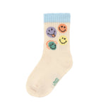 Die blauen Kindersocken aus der LÄSSIG x SmileyWorld® Kollektion machen jedes Outfit zum absoluten Hingucker. Die weichen Socken runden mit ihren fröhlich bunten Prints jeden Look ab.