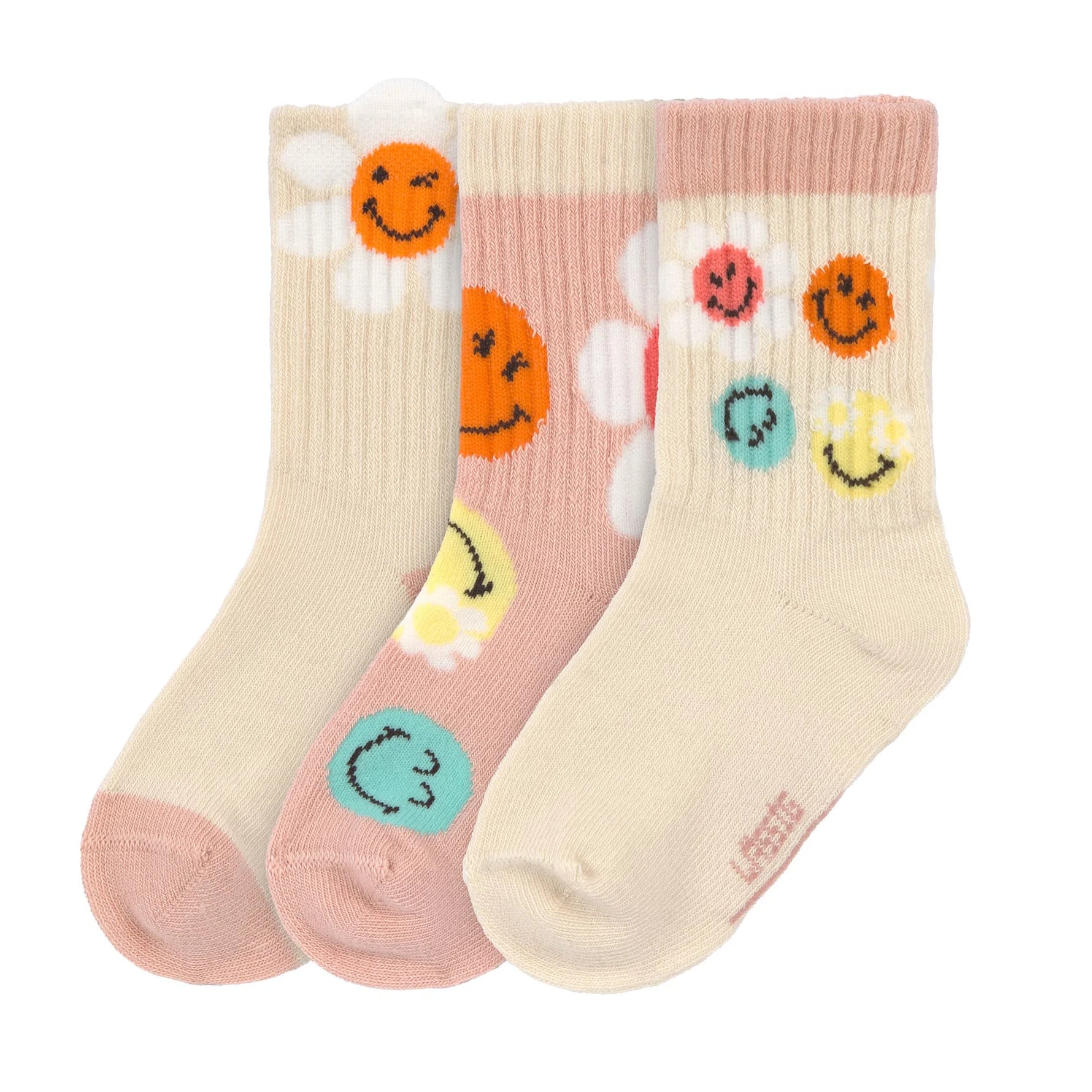 Die rosa Kindersocken aus der LÄSSIG x SmileyWorld® Kollektion machen jedes Outfit zum absoluten Hingucker. Die weichen Socken runden mit ihren fröhlich bunten Prints jeden Look ab.