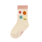 Die rosa Kindersocken aus der LÄSSIG x SmileyWorld® Kollektion machen jedes Outfit zum absoluten Hingucker. Die weichen Socken runden mit ihren fröhlich bunten Prints jeden Look ab.