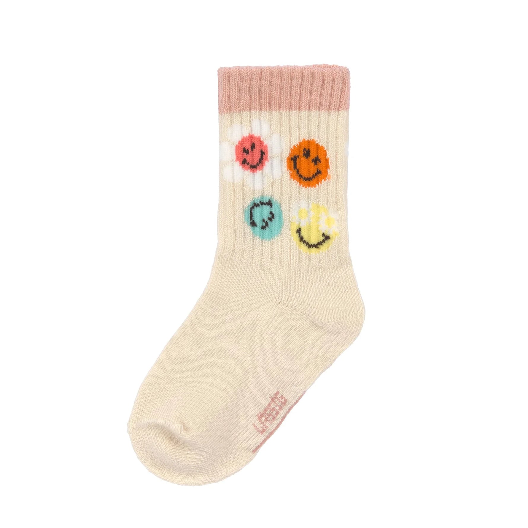 Die rosa Kindersocken aus der LÄSSIG x SmileyWorld® Kollektion machen jedes Outfit zum absoluten Hingucker. Die weichen Socken runden mit ihren fröhlich bunten Prints jeden Look ab.