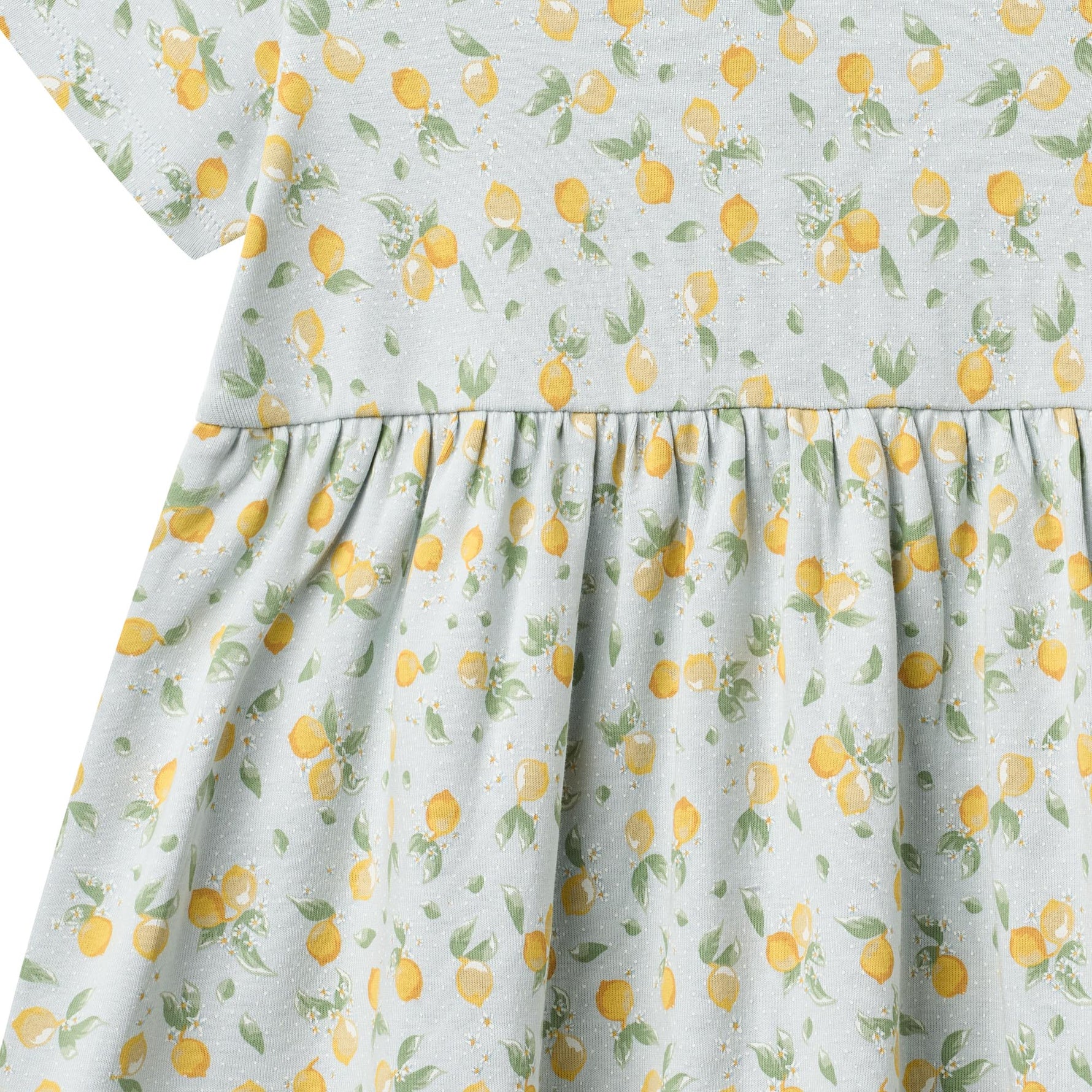Weiches Jersey-Kleid mit frischem Zitronendruck – perfekt für warme Tage. Das Anna Kleid in Kurzarm besticht durch seinen verspielten WHEAT-Farbton und die angenehme Tragekomfort. Aus 100% Bio-Baumwolle gefertigt, bietet es Atmungsaktivität und Hautfreundlichkeit. Ein vielseitiges Lieblingsstück für Freizeit und entspannte Momente.