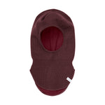 Diese dunkelrote Strickhaube von MINYMO bietet angenehmen Schutz und Wärme an kalten Tagen.