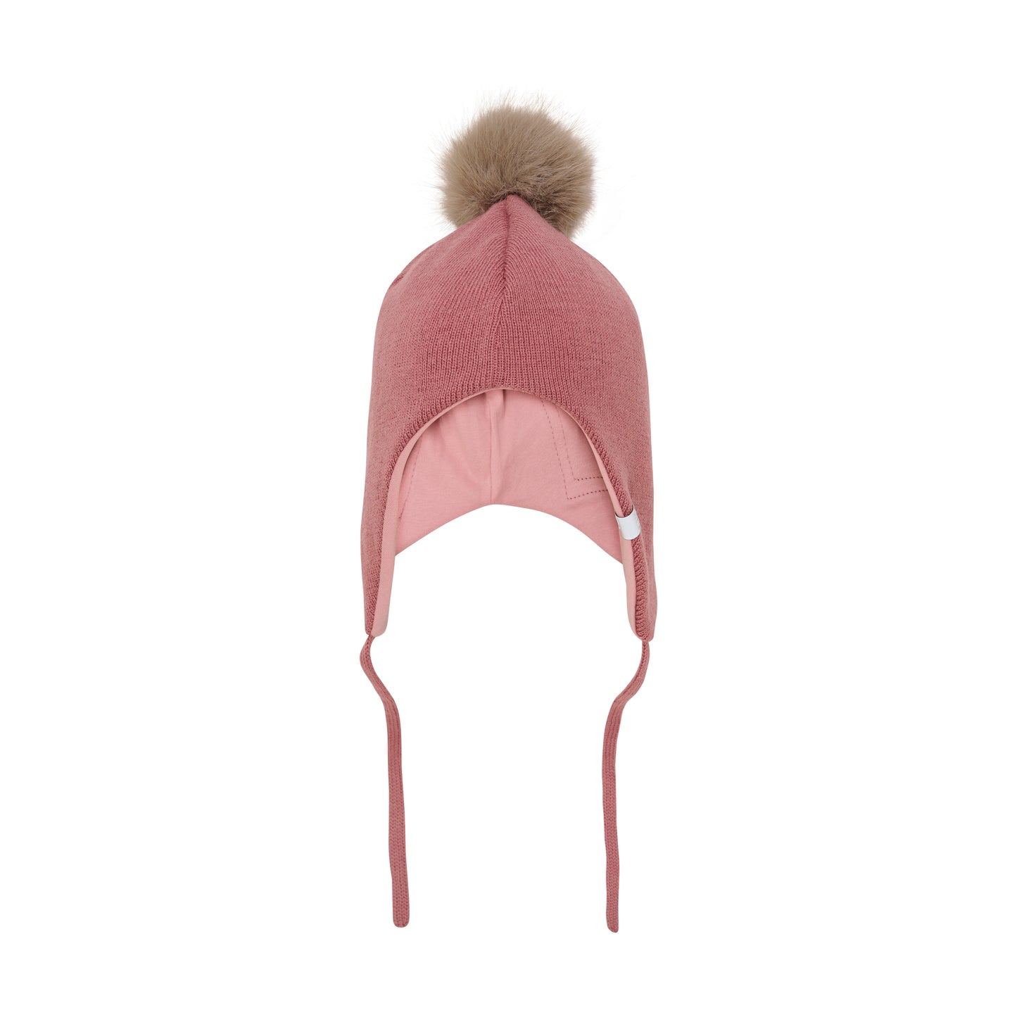 Diese rosa Haube von MINYMO bietet dank des abnehmbaren Kunstfell-Pompoms vielseitigen Tragekomfort und passt sich Ihren Bedürfnissen an.