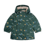 Warme Winterjacke mit verspieltem All-Over-Dino-Print – perfekt für kleine Abenteurer. Die leichte Polyesterjacke bietet Schutz vor Kälte und Wind, während das bunte Design Kinderaugen zum Leuchten bringt. Ideal für Herbst und Winter.