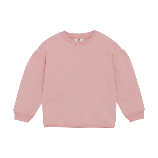 Dieser einfarbige Sweatshirt in zartem Rosa von Enfant überzeugt durch sein schlichtes, elegantes Design und sorgt für einen sanften Look.
