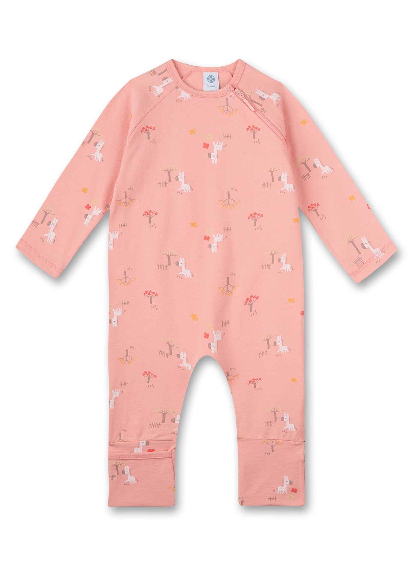 Putziger Overall für Mädchen in einem schönen rosa Farbton mit einem fröhlichen Allover.