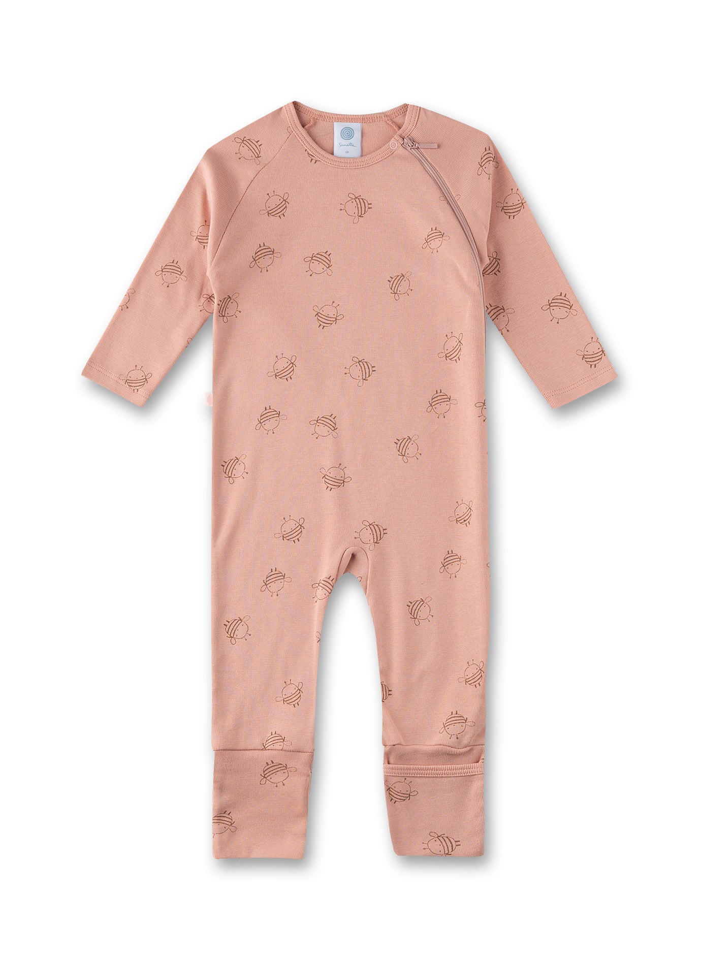 Mädchen-Overall zum Schlafen von Sanetta mit einem süßen Bienen-Alloverprint