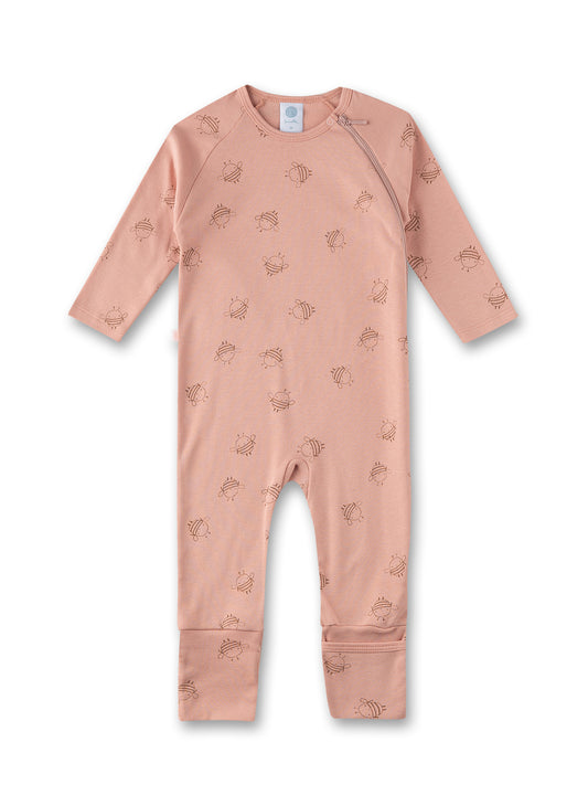 Mädchen-Overall zum Schlafen von Sanetta mit einem süßen Bienen-Alloverprint