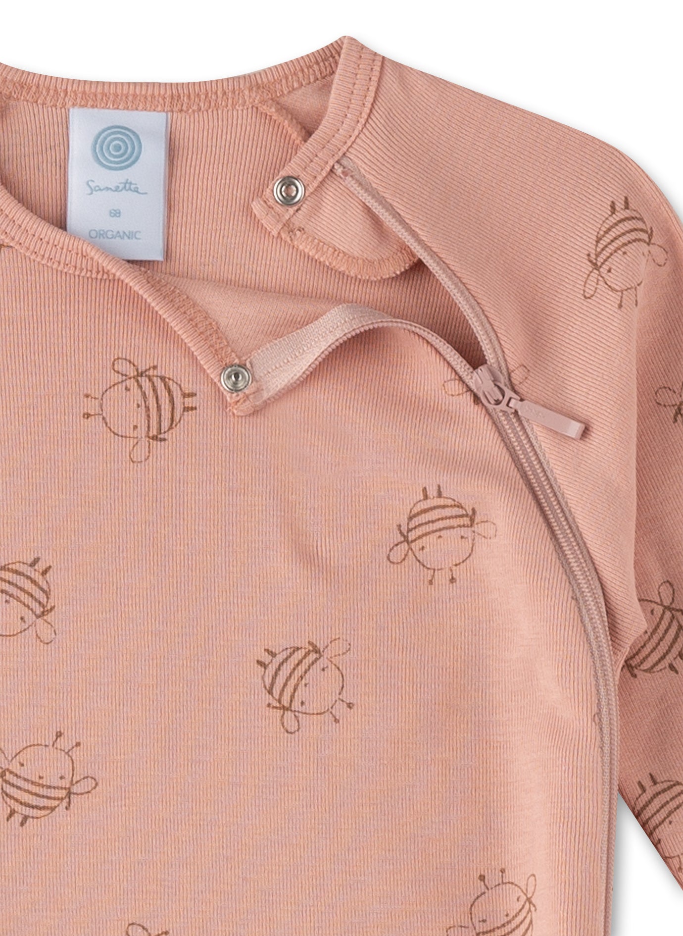 Mädchen-Overall zum Schlafen von Sanetta mit einem süßen Bienen-Alloverprint