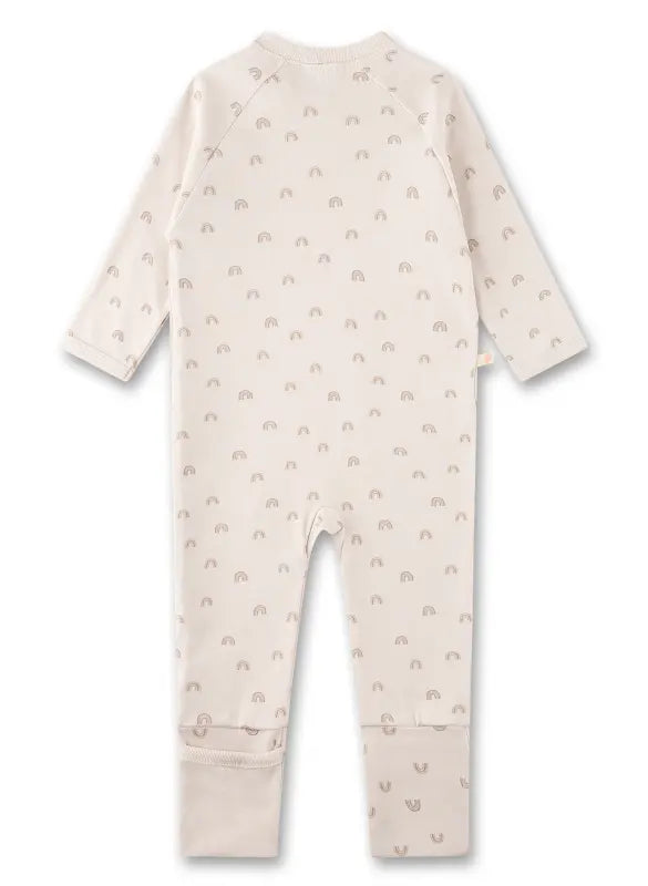 Dieser beige Regenbogen-Overall von Sanetta besticht durch sein dezentes Design und hochwertige Verarbeitung.