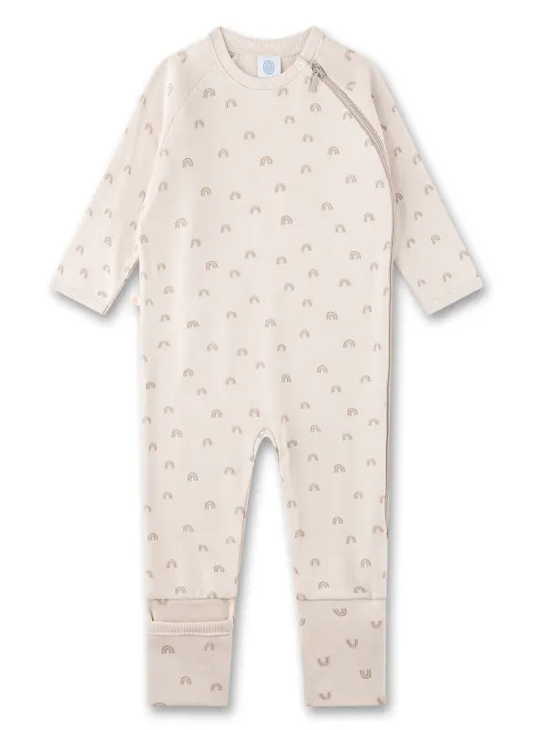 Dieser beige Regenbogen-Overall von Sanetta besticht durch sein dezentes Design und hochwertige Verarbeitung.