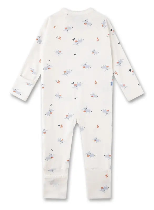 Dieses off-white Overall von Sanetta besticht durch charmante Esel-Motive und bietet eine hochwertige Verarbeitung für optimalen Tragekomfort.