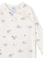 Dieses off-white Overall von Sanetta besticht durch charmante Esel-Motive und bietet eine hochwertige Verarbeitung für optimalen Tragekomfort.