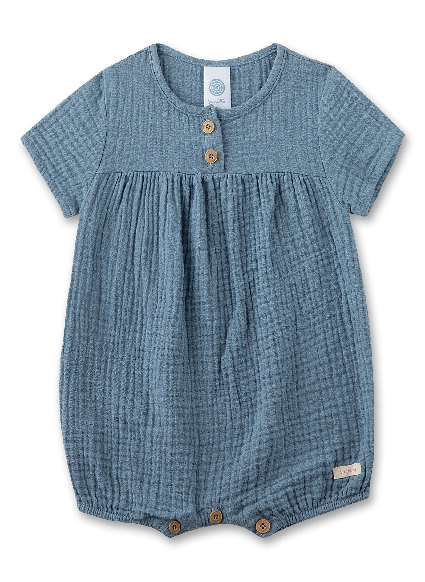 Musselin-Overall für Babys in Blau von Sanetta Pure