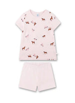 Dieser rosa Pyjama von Sanetta begeistert mit einem verspielten Pferdemotiv und sorgt für süße Träume.