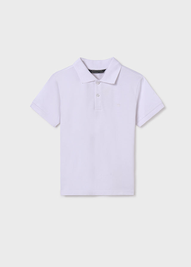 Kurzarm Poloshirt in weiß&nbsp;von Mayoral