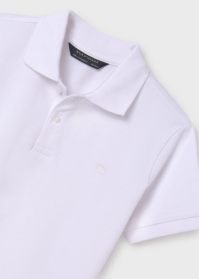 Kurzarm Poloshirt in weiß&nbsp;von Mayoral