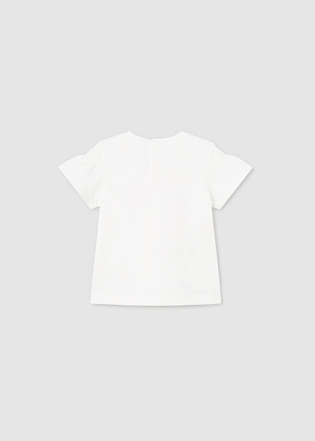 Kurzarm Shirt mit Blumenapplikationen von Mayoral