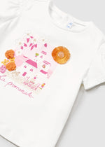 Kurzarm Shirt mit Blumenapplikationen von Mayoral