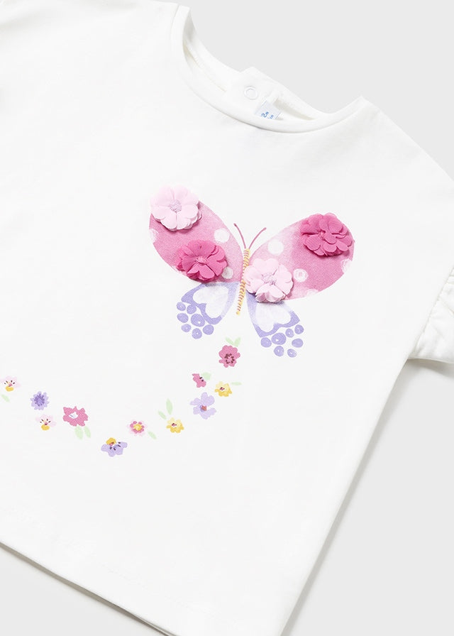 Kurzarm Shirt mit Schmetterling von Mayoral