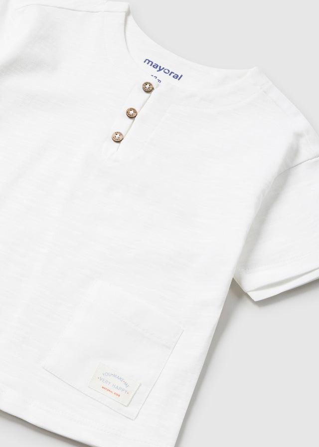 Kurzarm Shirt mit Knopfleiste von Mayoral