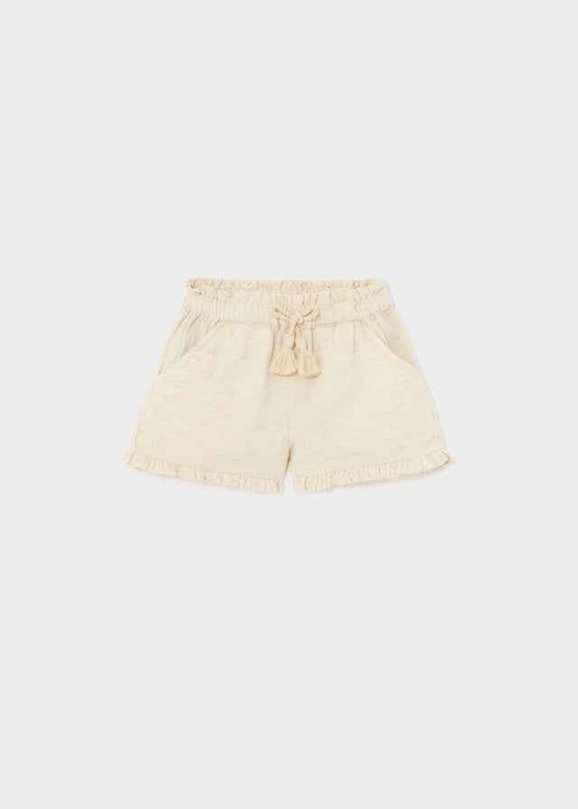 Kurze Leinenhose mit Taschen und Schleife zum binden von Mayoral