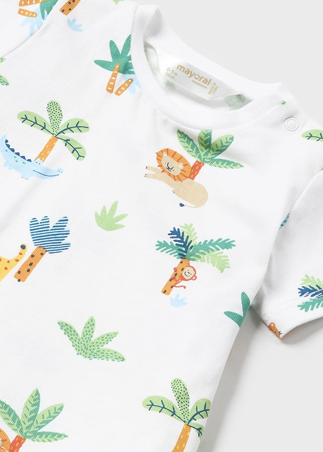 Set bestehend aus Shirt mit passender Latzhose für Neugeborene von Mayoral