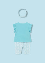 3-teiliges Set bestehend aus Shirt, Capri Hose und Haarband von Mayoral
