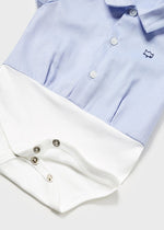 Kurzarm Body mit Hemdkragen und Knopfverschluss vorne aus der festlichen Kollektion von Mayoral