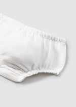 Kleid mit Schleife, Rundkragen, Reißverschluss und passenden Windelhöschen aus der festlichen Kollektion von Mayoral