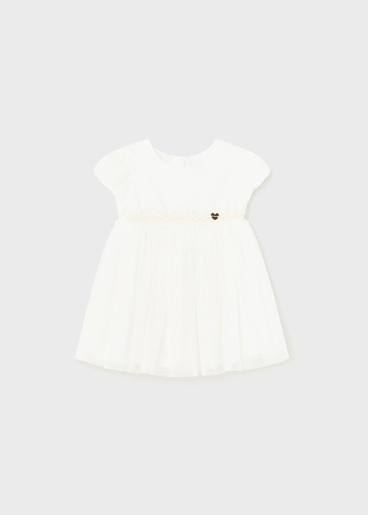 Kurzarm Tüllkleid mit verdecktem Reißverschluss am Rücken aus der festlichen Kollektion von Mayoral