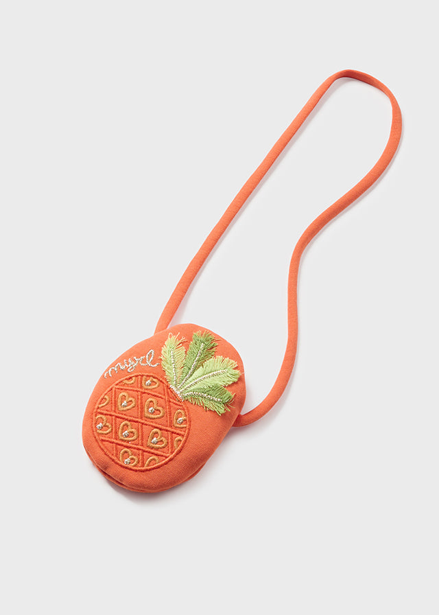 Kleid mit Knopfleiste hinten, und Tasche