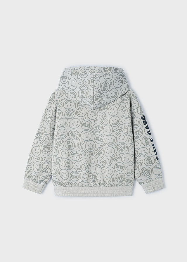 Kapuzenpullover in grau mit Smileyaufdruck von Mayoral