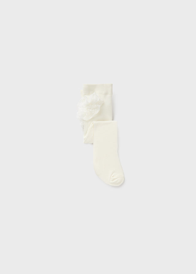 Strumpfhose mit elastischem Bund und dekorative Rüschen aus der festlichen Kollektion von Mayoral