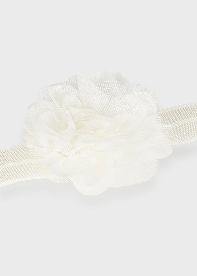 2-teiliges Set bestehend aus einem Haarband mit Blumen-Applikationen und einer Haarspange aus der festlichen Kollektion von Mayoral