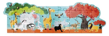 Das Floor Puzzle mit großen Teilen speziell für kleine Kinderhände, fördern das Erkennen von Mustern, Formen und Farben