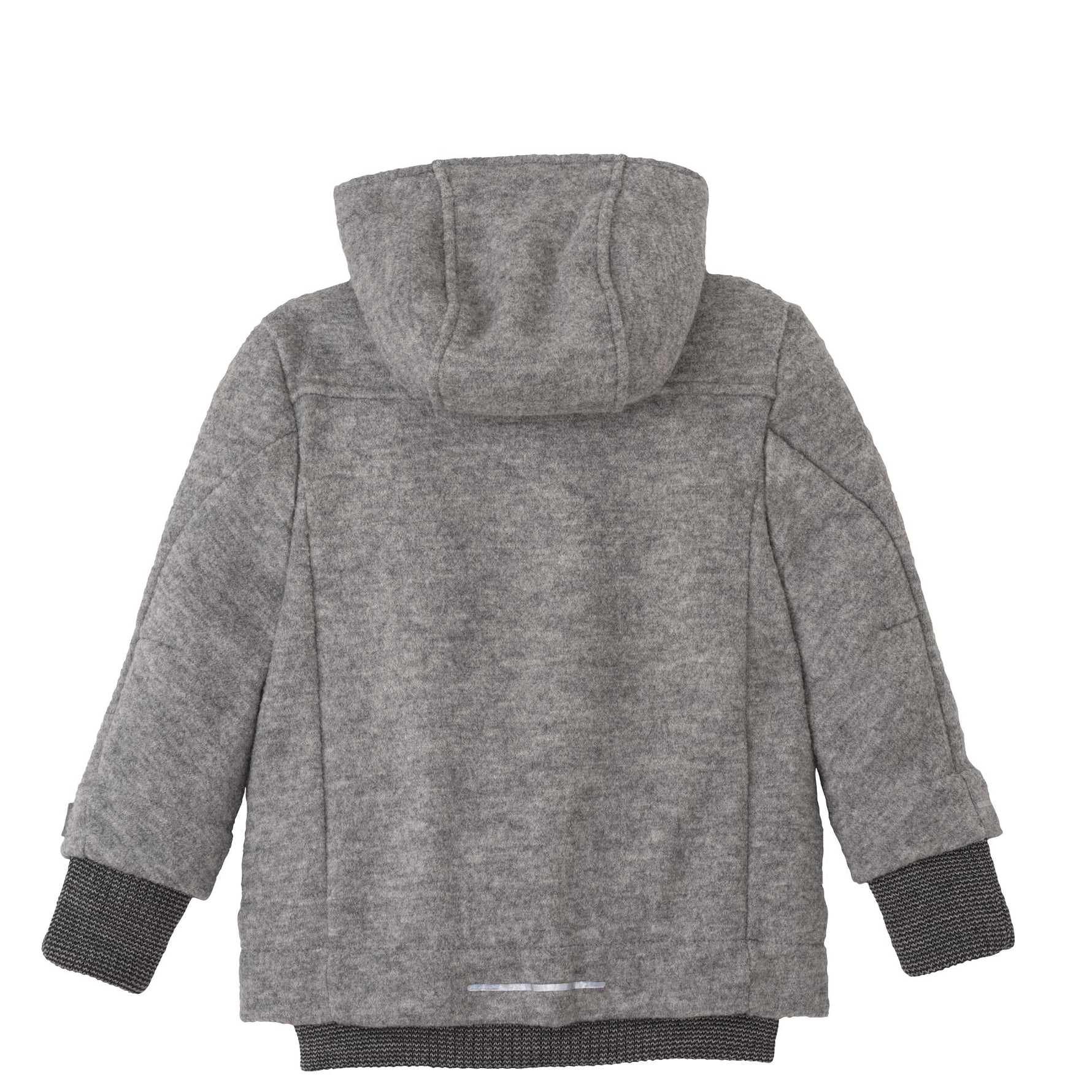 Diese graue Outdoor-Jacke aus hochwertiger Schurwolle von Disana bietet zuverlässigen Schutz und Komfort bei jedem Abenteuer im Freien.